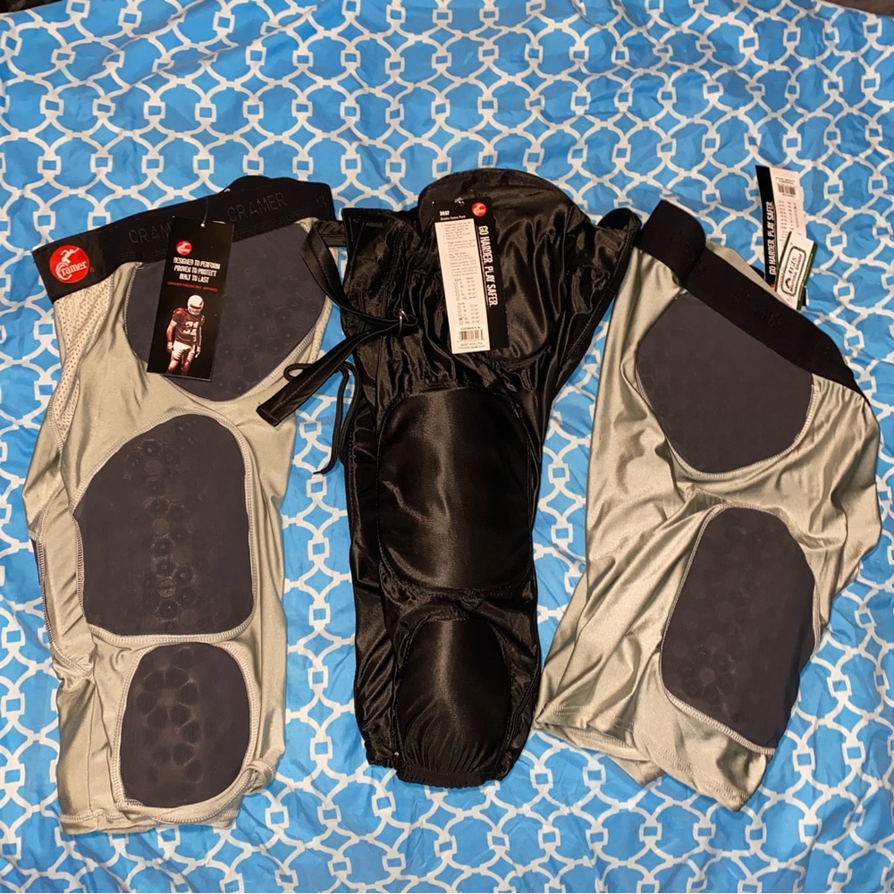 Cramer bundle of 5 Football pants Thunder 7 padded girdle game sport youth mens